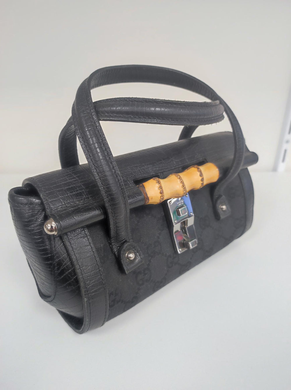 Sac à main Gucci Bamboo Noir
