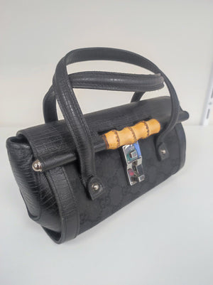 Sac à main Gucci Bamboo Noir