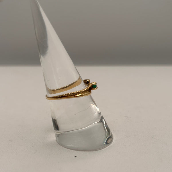 Bague en Or Jaune avec Émeraude 18K - T 55
