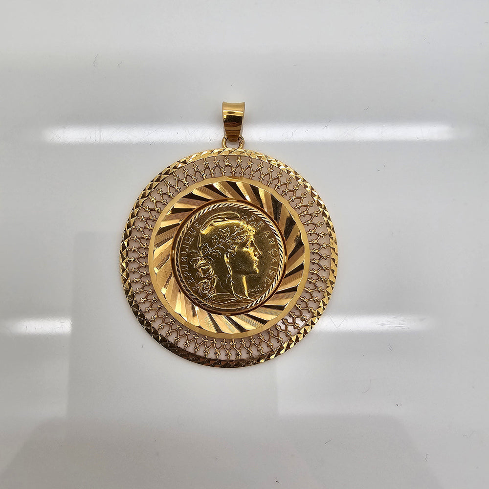 Pendentif en Or Jaune 22K
