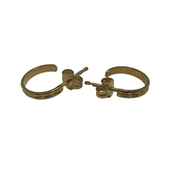 Boucles d'oreilles en Or Jaune 18 Carats - 1.54 Grs