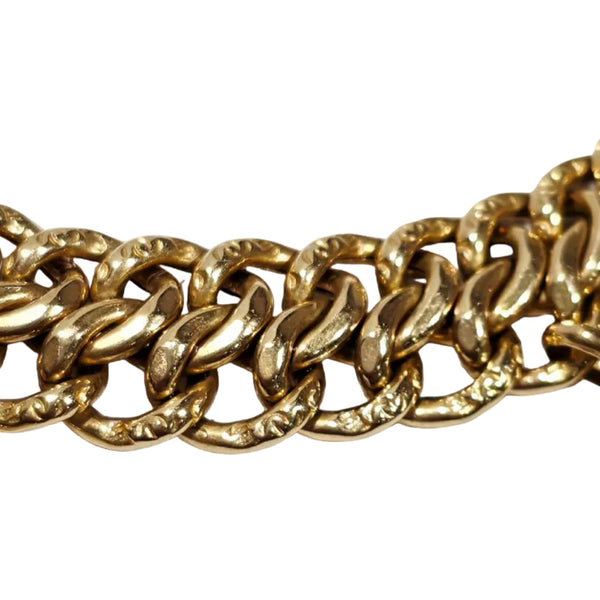 Bracelet en Or Jaune 18K Maille Américaine