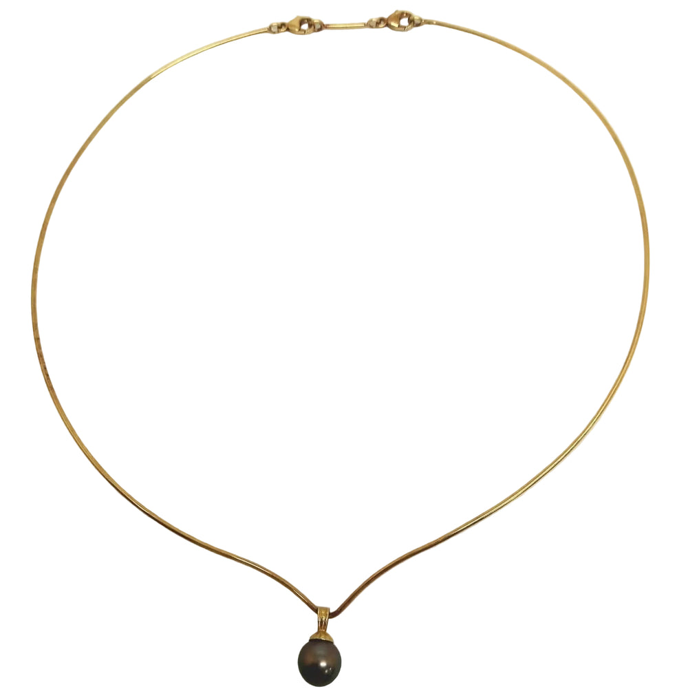 Collier Princesse en Or Jaune 18K Perle de Culture - 11.32g