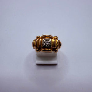 Bague Chevalière en Or Jaune 18K Taille-56.5