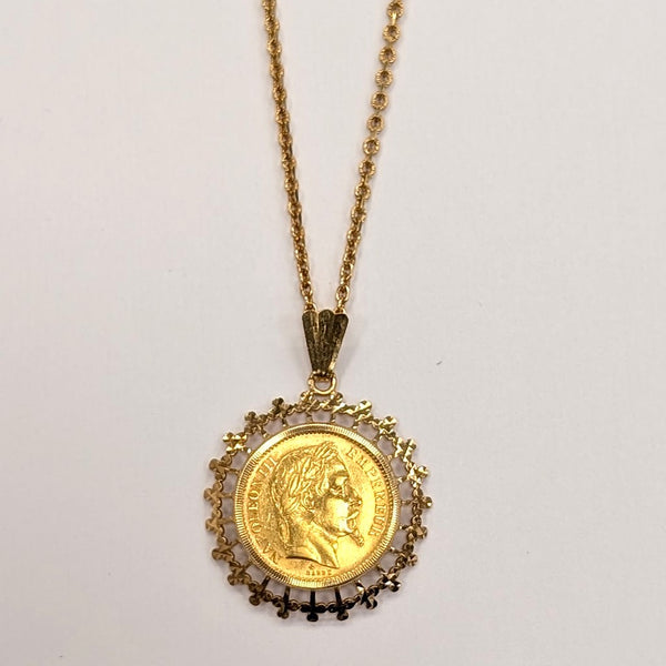Pendentif Napoléon III en Or Jaune 18K - 9.53g
