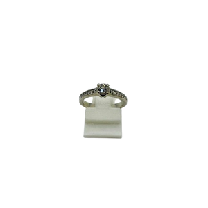 Bague Demi Tour en Or Gris 18K Taille-51