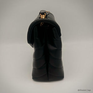 Sac bandoulière Saint Laurent Loulou en cuir noir