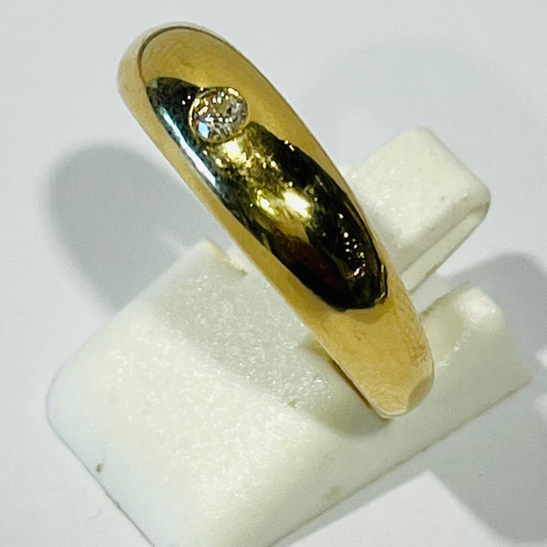 Bague Jonc Or Jaune 18 K - Taille 64 - 3.91 G