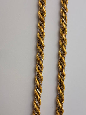 Collier Princesse 18 carats, en or jaune et blanc