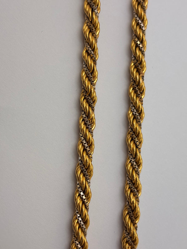 Collier Princesse 18 carats, en or jaune et blanc