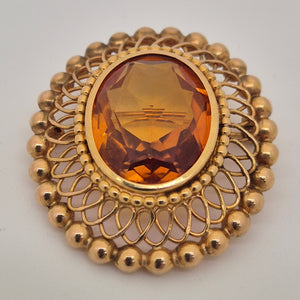 Pendentif en Or jaune 18k avec Citrine