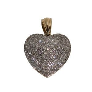 Pendentif Coeur avec Diamant en Or Jaune 18K