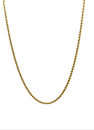 Collier Chaîne Or Jaune 18 Carats Maille Corde