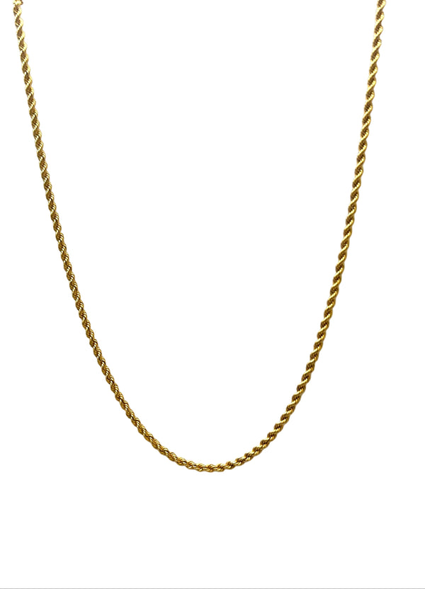 Collier Chaîne Or Jaune 18 Carats Maille Corde