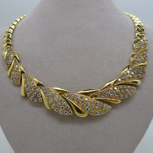 Collier Princesse Or Jaune 750 avec Oxyde de Zirconium - 55.84 Grs