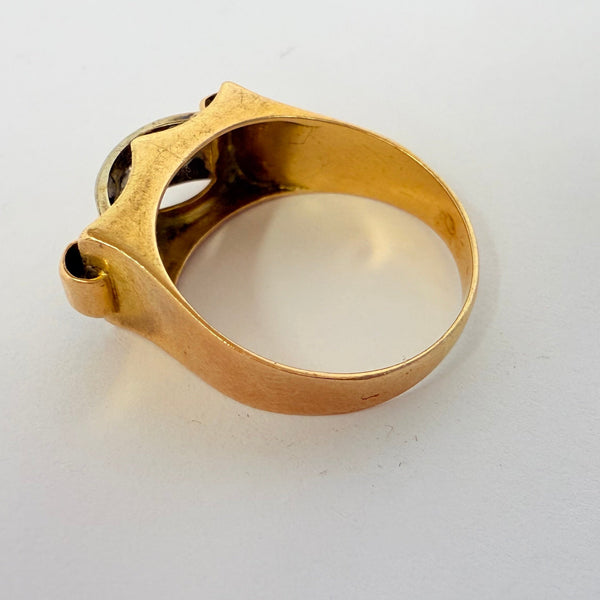 Bague en or 18 carats et 3 diamants taille 58