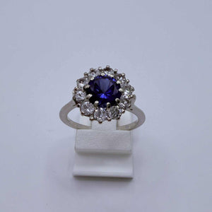 Bague Marguerite en Or Blanc 18K - Taille 54