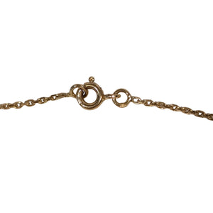 Collier Princesse Or Jaune 18K avec Pendentif Camé Orange - 44cm - 5.20gr