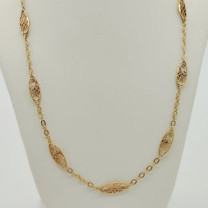 Collier en Or Jaune Maille Filigrane 18K