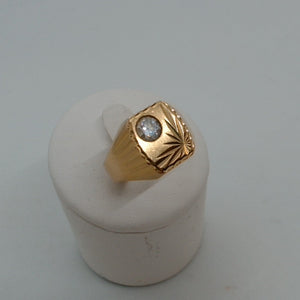 Bague en Or Jaune 18K - Taille 59