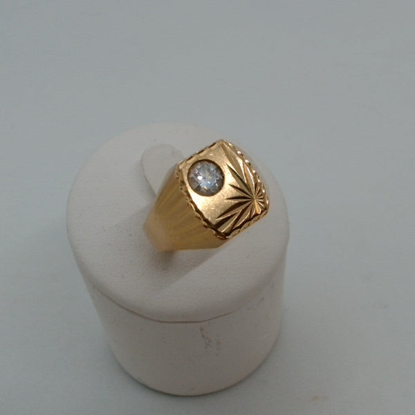 Bague en Or Jaune 18K - Taille 59