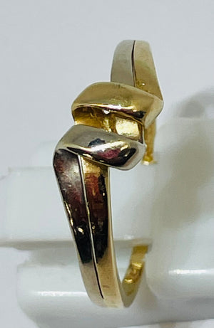 Bague entremêlée en or 18 carats, taille 55