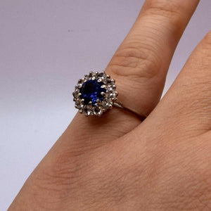 Bague Marguerite en Or Blanc 18K - Taille 54