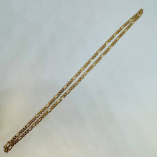 Collier Matinée en Or Jaune 18 Carats Figaro 62cm