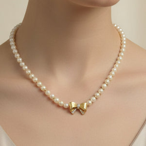 Collier Princesse en Perles et Or jaune 18k - 22.86 G