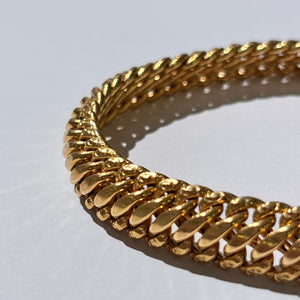 Bracelet Jonc en Or Jaune 18 Carats Maille Américaine - 16.02 Grs
