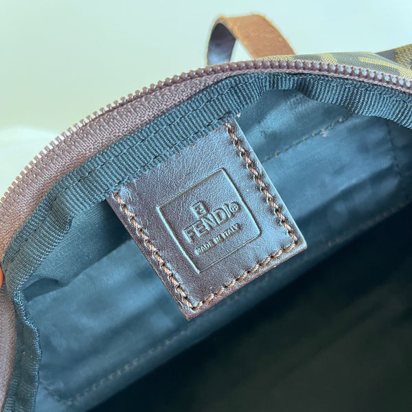Sac à main Fendi Zucca Vintage en toile monogrammée marron