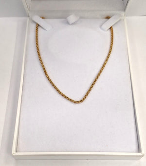 Collier Princesse en Or Jaune 18K Maille Palmier