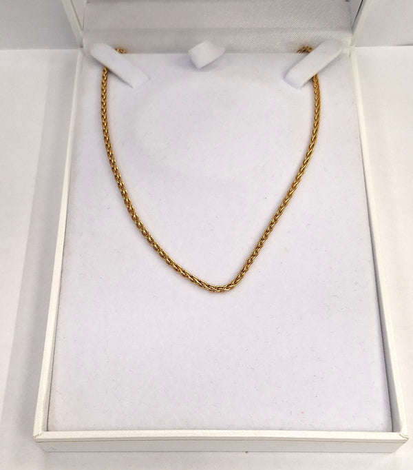 Collier Princesse en Or Jaune 18K Maille Palmier