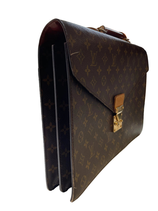 Louis Vuitton Mallette Maron Vintage Toile Monogramme