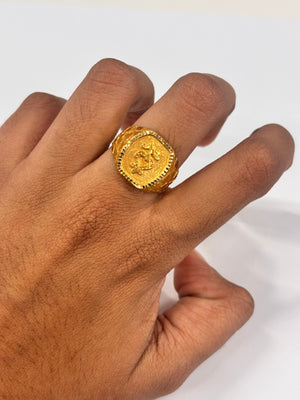 Bague en or jaune 22K Taille-60