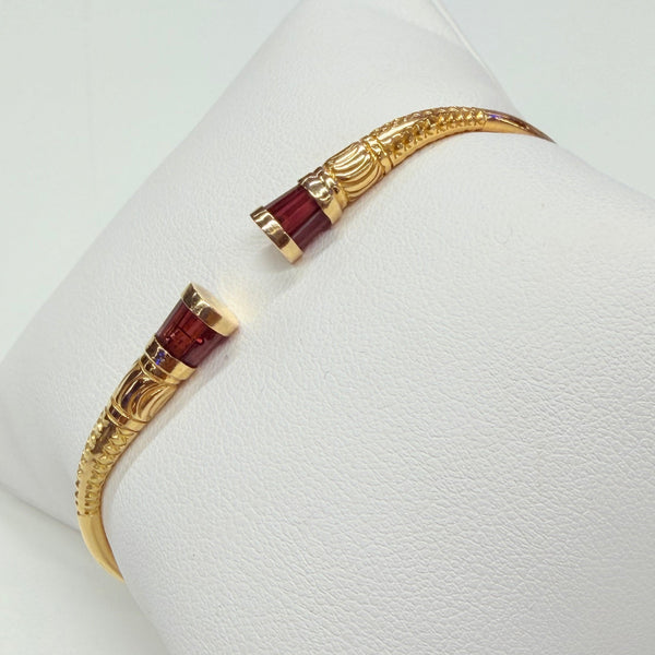 Bracelet jonc malgache en Or Jaune 18K - 12.48Grs