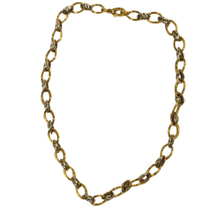 Collier Princesse en Or Jaune et Gris 18 K