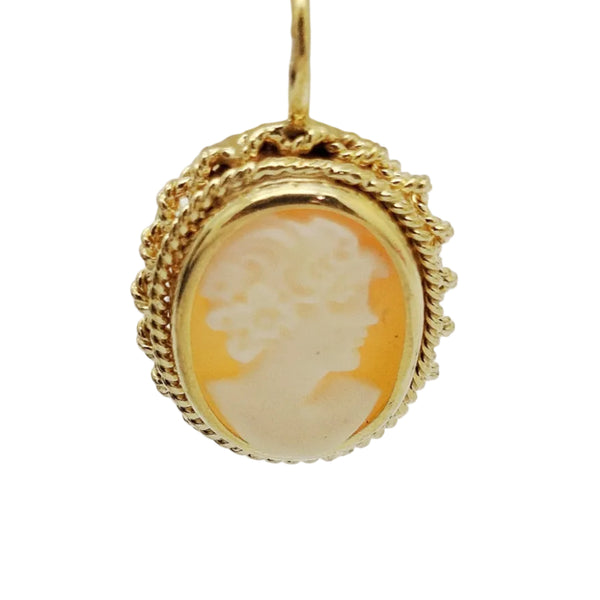 Boucles d'Oreilles Dormeuse en Or Jaune 18K