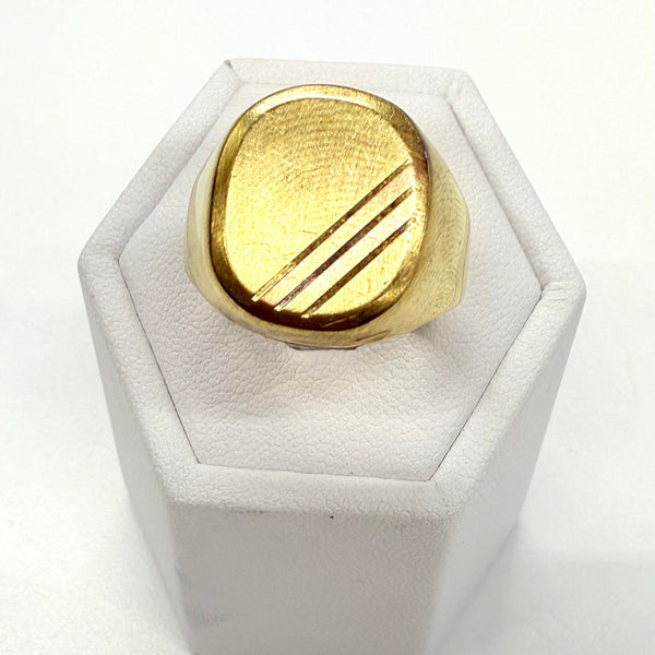 Chevalière en 3 ors 18k Taille-64