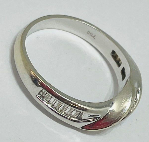 Bague en Or Blanc 18K - Taille 56 - 4.4 G