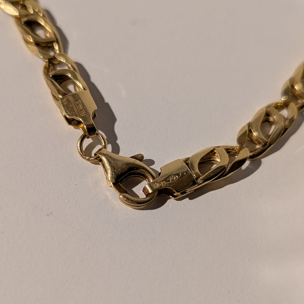 Collier Matinée Or Jaune 18K Maille Marine 23.51 Grs