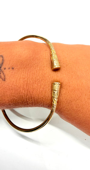 Bracelet Jonc Malgache en Or Jaune 18k 21.71 Grs