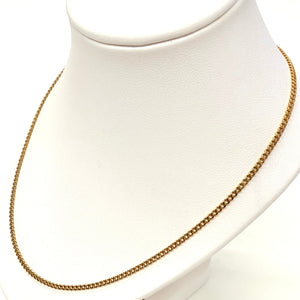 Collier Sautoir en Or Jaune 18k - Maille Forçat Plate