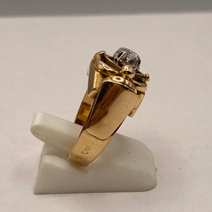Bague Or Jaune et Platine 18 Carats - Taille 52/53