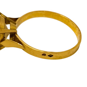 Bague en Or Jaune 18K - Taille 61 - 3.60G