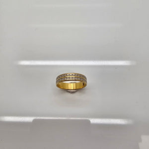 Bague en Or Jaune 18K - 4.69 Grs - Taille 57