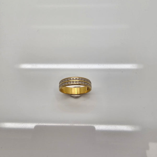 Bague en Or Jaune 18K - 4.69 Grs - Taille 57