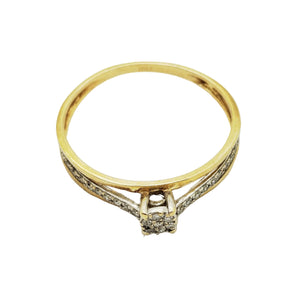 Bague solitaire en Or jaune - Taille 52 - 1.56G