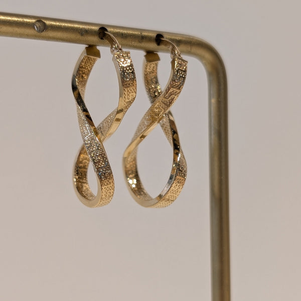 Boucles d'oreilles créoles en or jaune 18K - 2.06gr