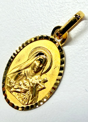 Pendentif Vierge Marie en Or 18K - 0.90G